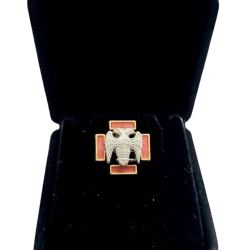 Masonic Scottish Rite 30th degree lapel pin cufflink and tie bar set gold plated