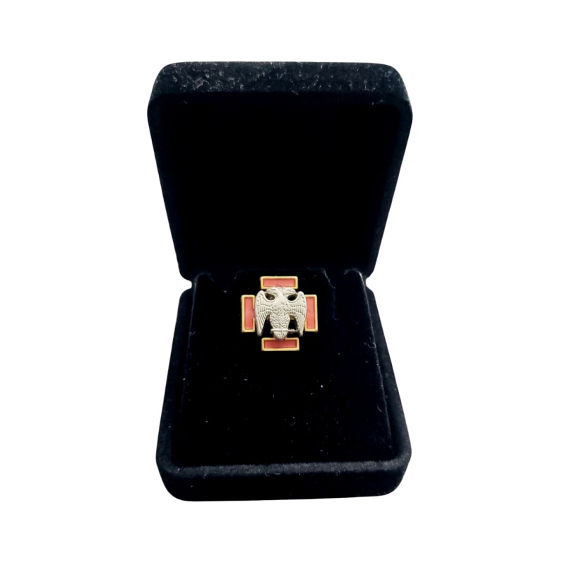 Masonic Scottish Rite 30th degree lapel pin cufflink and tie bar set gold plated