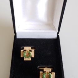 Masonic Scottish Rite 32th degree lapel pin cufflink and tie bar set gold plated