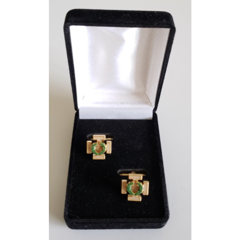 Masonic Scottish Rite 32th degree lapel pin cufflink and tie bar set gold plated