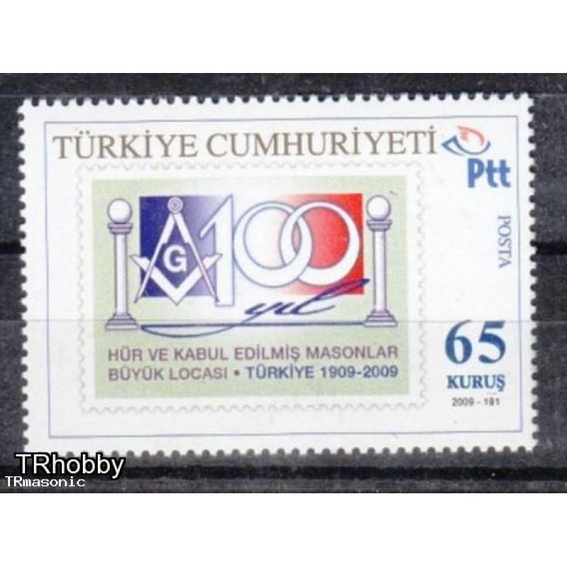 Grand lodge of independent and admitted masons of Turkey stamps MNH** " RARE "