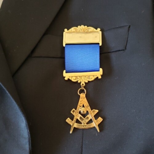 Master gold plated Jewel For Masonic Collar Regalia Freemasonry