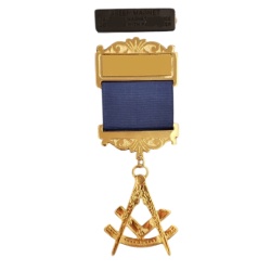 Past Master gold plated Jewel For Masonic Collar Regalia Freemasonry
