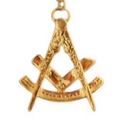 Past Master gold plated Jewel For Masonic Collar Regalia Freemasonry