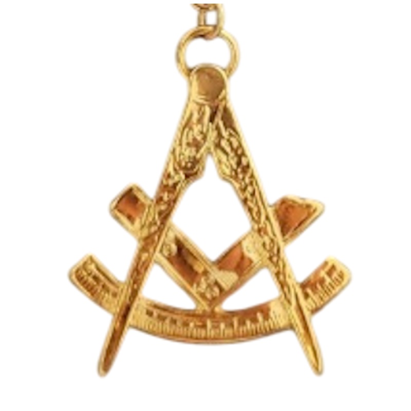 Past Master gold plated Jewel For Masonic Collar Regalia Freemasonry