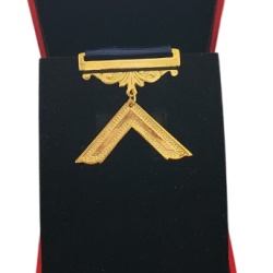 Master gold plated Jewel For Masonic Collar Regalia Freemasonry