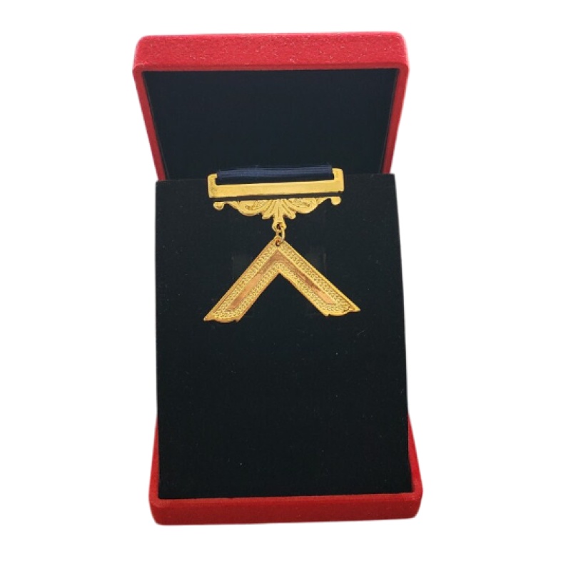 Master gold plated Jewel For Masonic Collar Regalia Freemasonry