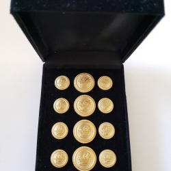Blazer Jacket button set circular gold plated Knights Templar Masonic