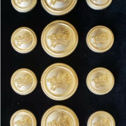 Blazer Jacket button set circular gold plated Knights Templar Masonic