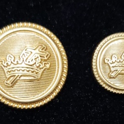 Blazer Jacket button set circular gold plated Knights Templar Masonic
