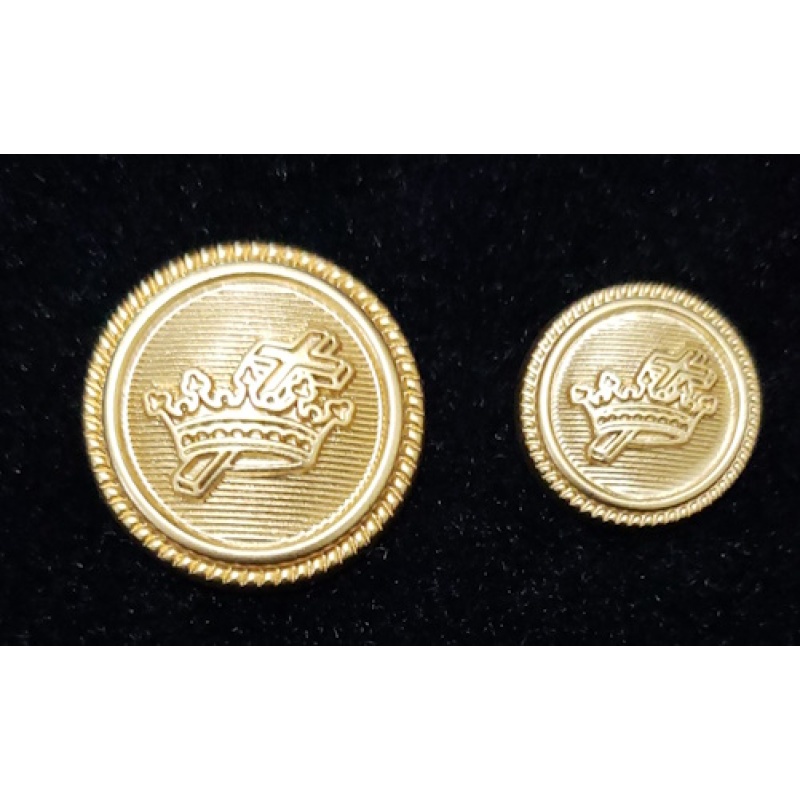 Blazer Jacket button set circular gold plated Knights Templar Masonic