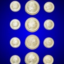 Blazer Jacket button set circular gold plated Knights Templar Masonic