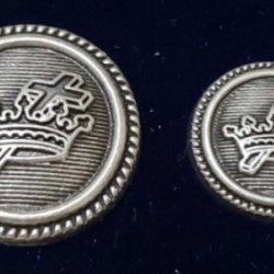 Blazer Jacket button set circular silver plated Knights Templar Masonic
