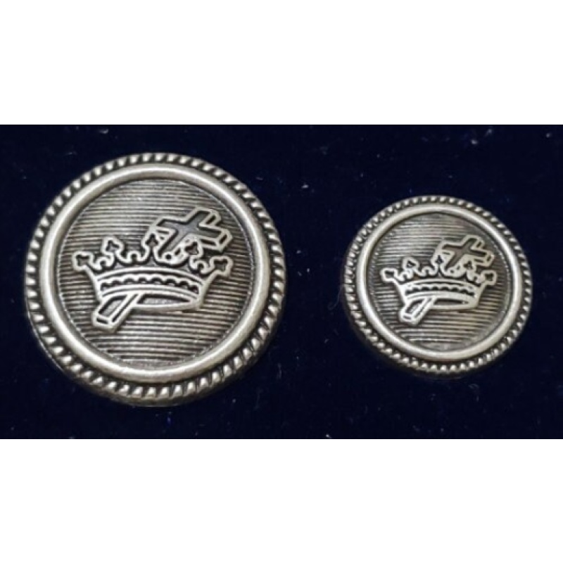 Blazer Jacket button set circular silver plated Knights Templar Masonic