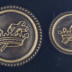 Blazer Jacket button set circular antique gold plated Knights Templar Masonic