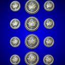Blazer Jacket button set circular antique gold plated Knights Templar Masonic