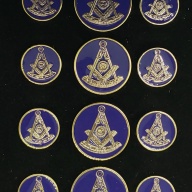 Blazer Jacket buttons circular S&C gold plated Masonic Freemasonry enamel