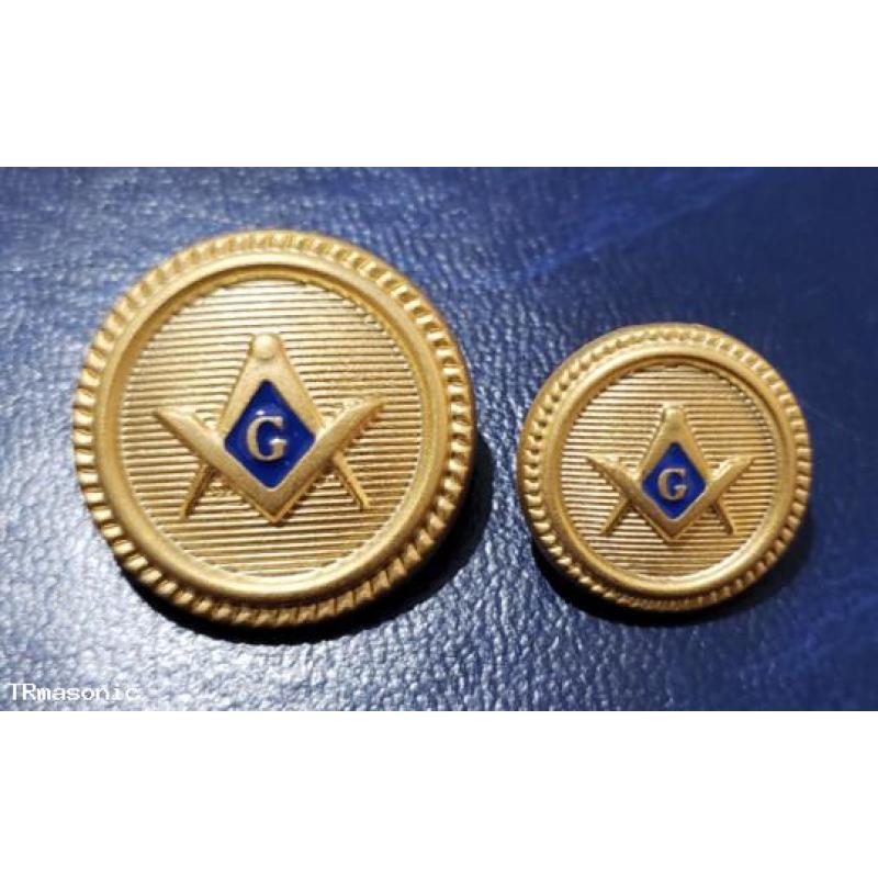 Blazer Jacket button set circular with square & compass G logo with enamel for Masonic Freemasonry