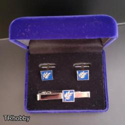 Masonic freemasonry Sprig of Acacia cufflinks – tie bar clip set
