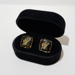 Masonic freemasonry Acacia cufflinks gold plated enamel