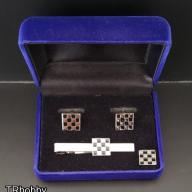 Masonic freemasonry carpet & crest emblem cufflinks – tie bar clip – lapel pin