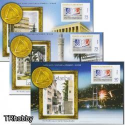 Grand lodge of independent and admitted masons of Turkey cardmax unused SET